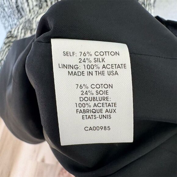 Nanette Lepore Silk Blend Black and White V-Neck Mini Length Dress Size 0 - Picture 7 of 7